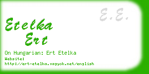etelka ert business card